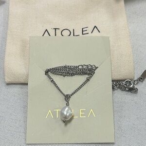Atolea‎ beachwear Silver Pearl Necklace